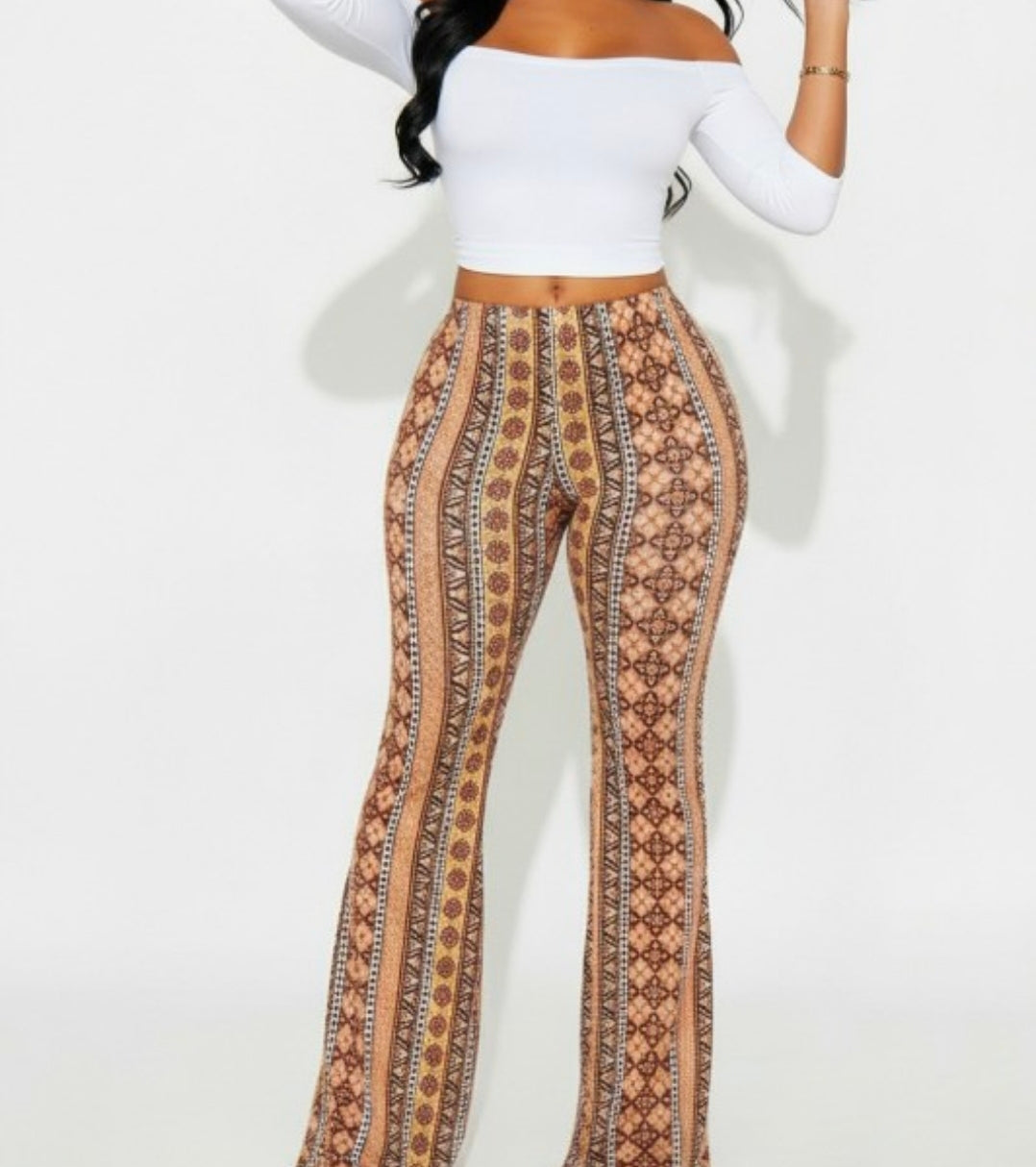 Paisley Knit Bell Bottoms