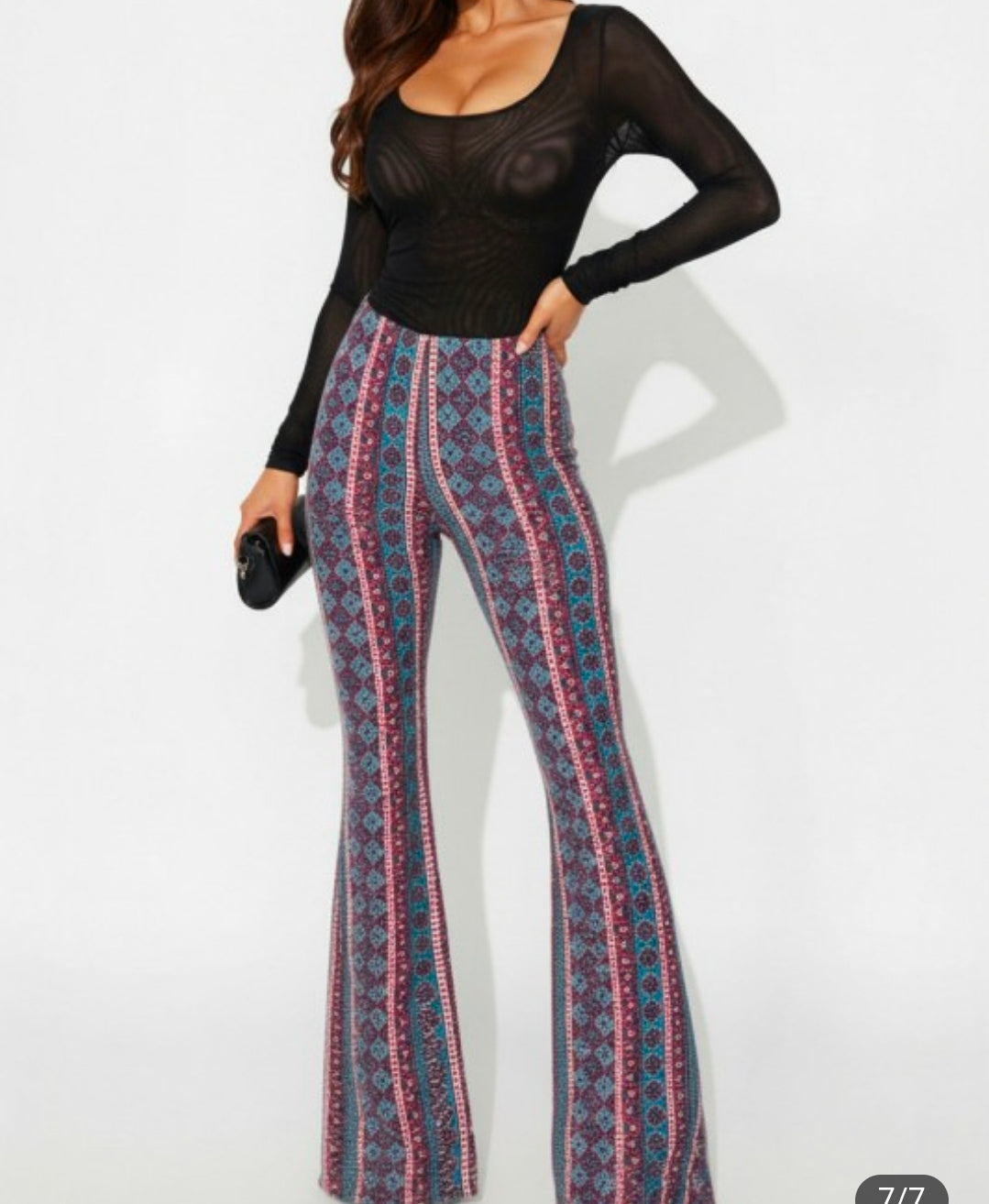 Paisley Knit Bell Bottoms