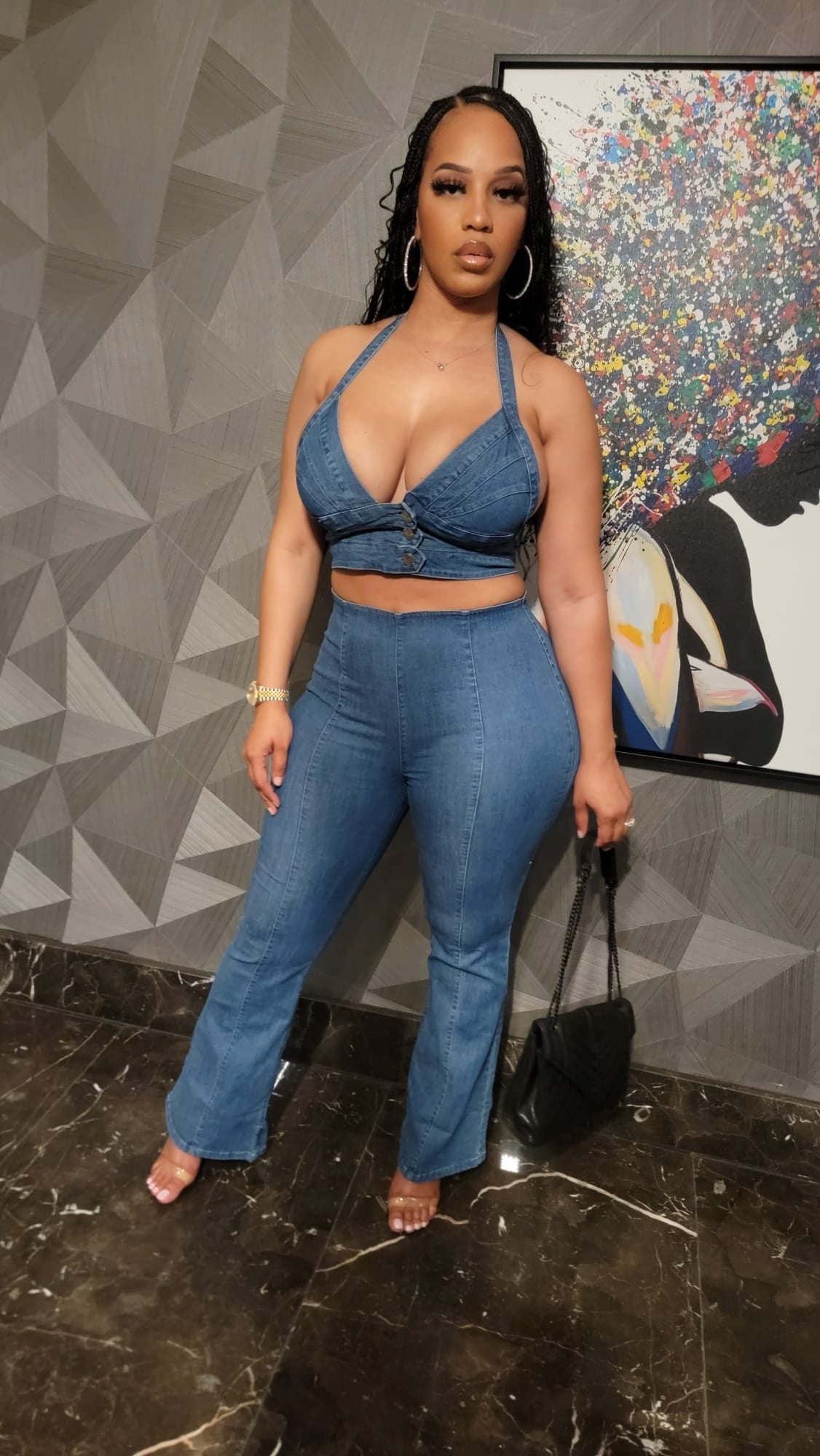 Made For Me 2piece Denim Set