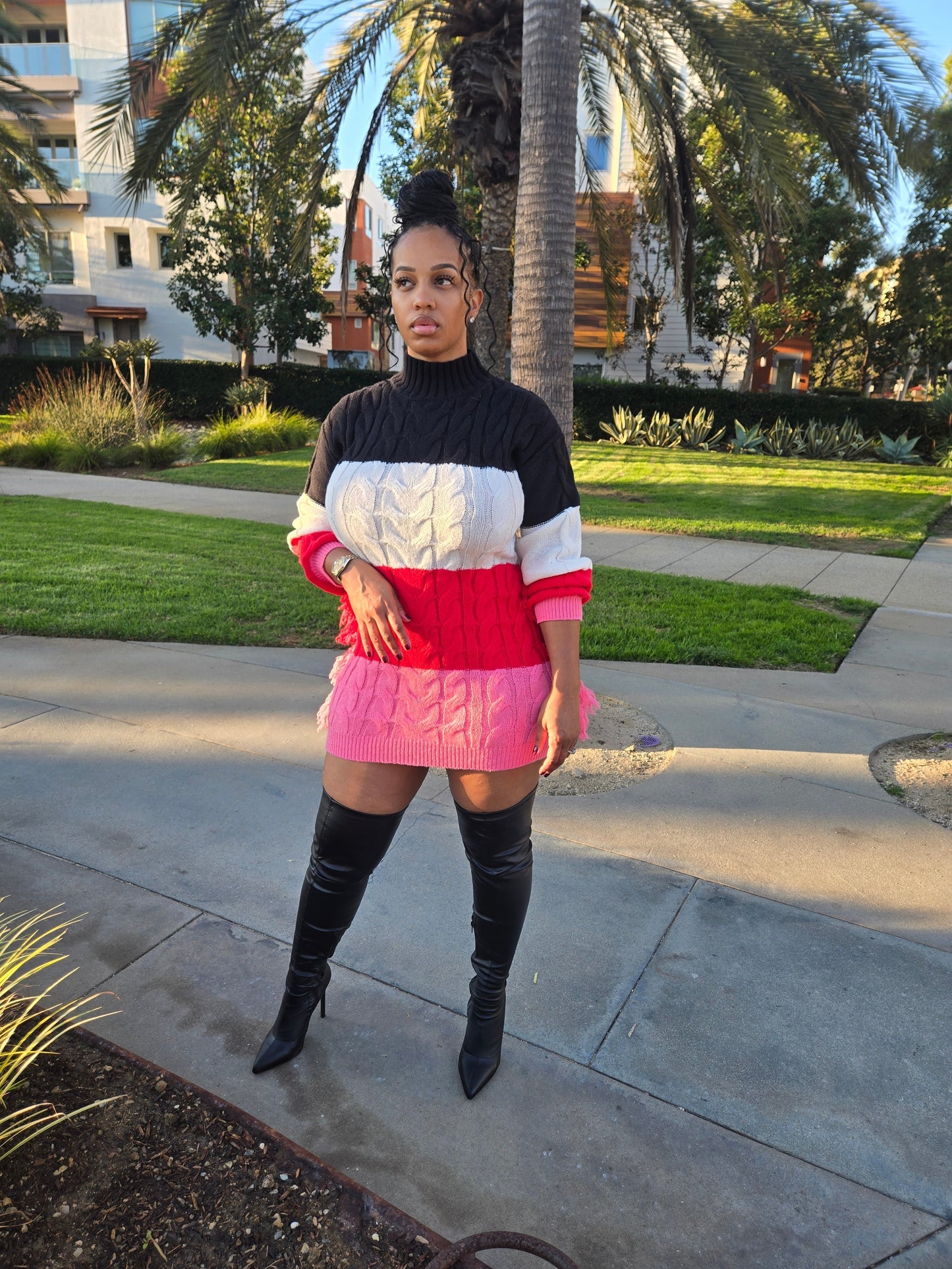 Check Please Sweater Dress